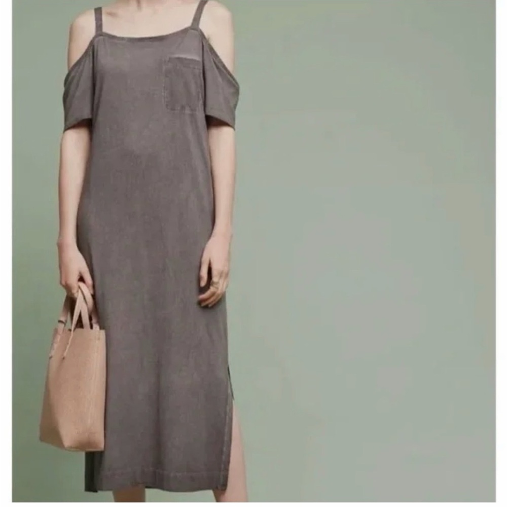 Anthropologie - Cloth and StoneWomen’s Cold-Shoulder Midi Dress in blue